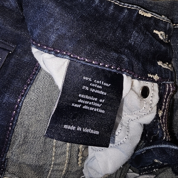 2 FOR $50 VIGOSS Heritage Fit Blue Medium Wash Capri Jeans - Picture 4 of 8